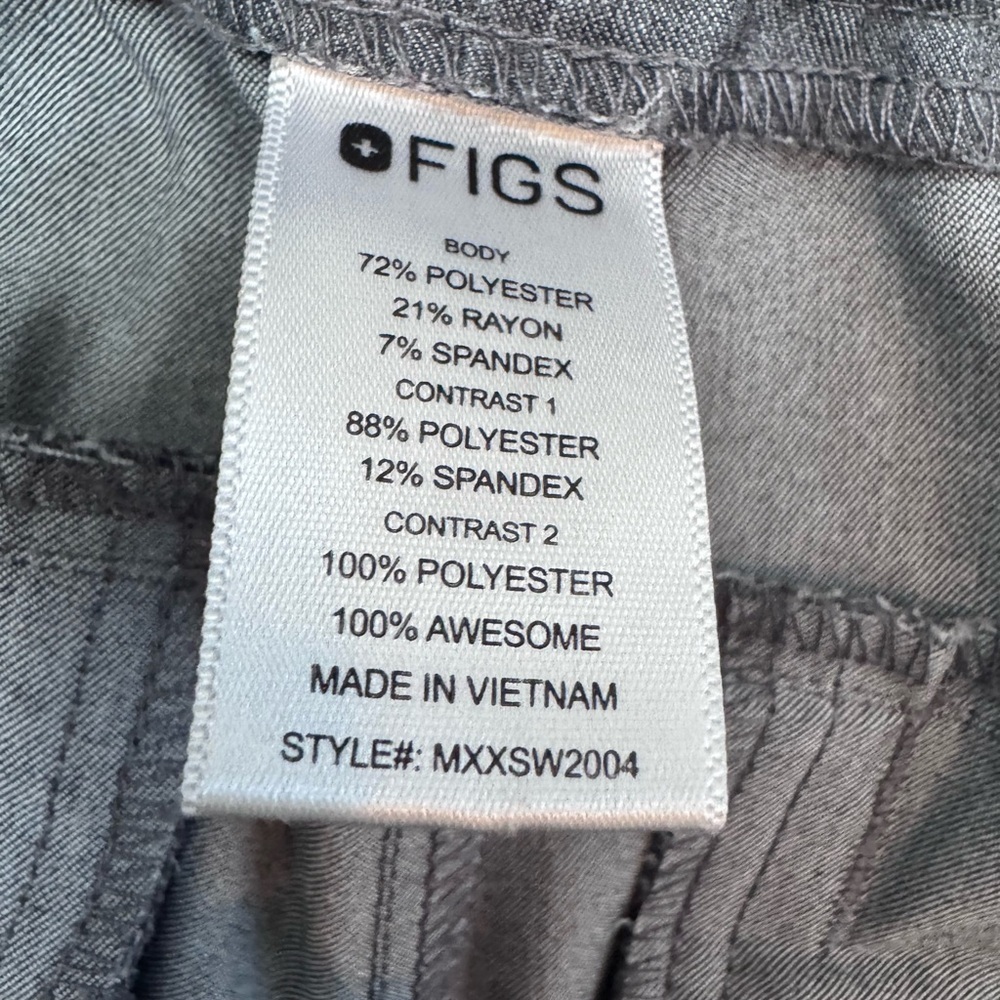 Figs Mens Tansen Gray Jogger Scrub Pants Large - Picture 5 of 9
